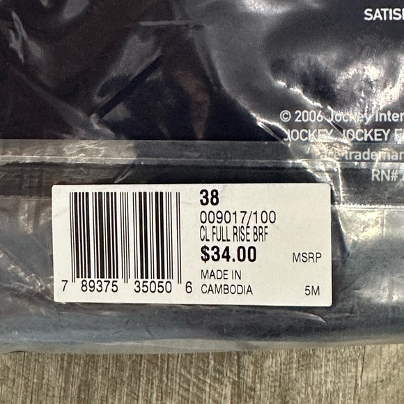 2 Pkg Men’s Vintage Jockey 38 Brief White 2006 Y Front Fly Style 9017 Full Rise - Picture 8 of 8